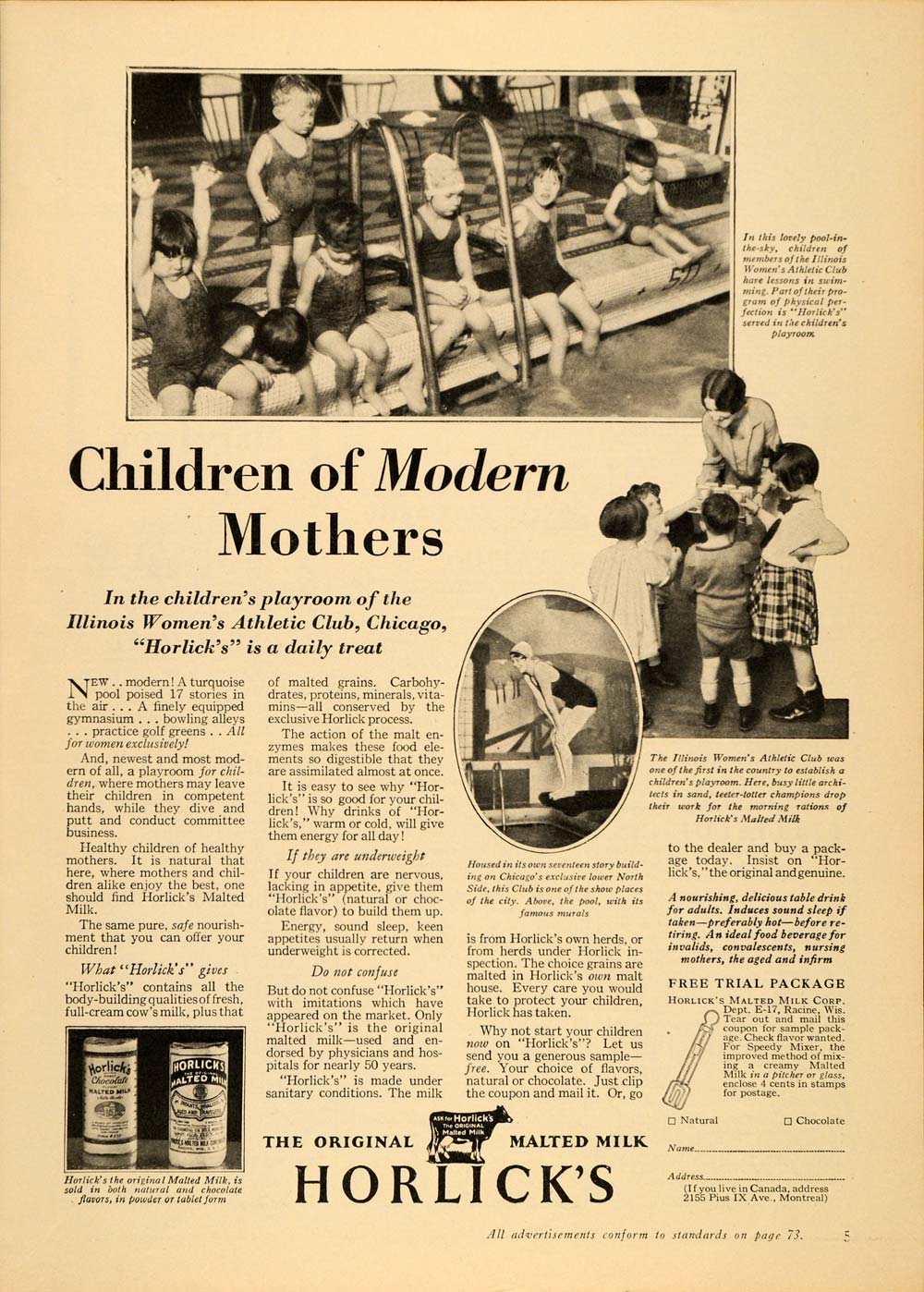 1929 Vintage Ad Horlicks Malted Milk Health Food Racine - ORIGINAL PTS1