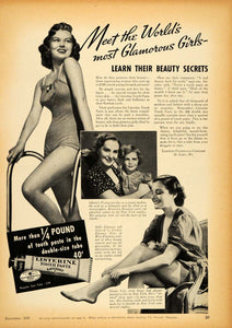 1937 Ad Listerine Toothpaste Linda Yale Florence Nine - ORIGINAL PTS1