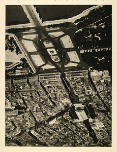 1935 Paris France Place Concorde Bird's Eye View Aerial - ORIGINAL PTW1