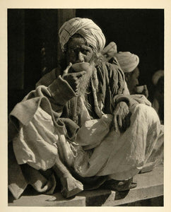 1935 Man Bazaar Peshawar Pakistan Costume Photogravure - ORIGINAL PTW1