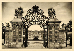 1935 Belvedere Palace Gate Vienna Austria Hurlimann - ORIGINAL PHOTOGRAVURE PTW2