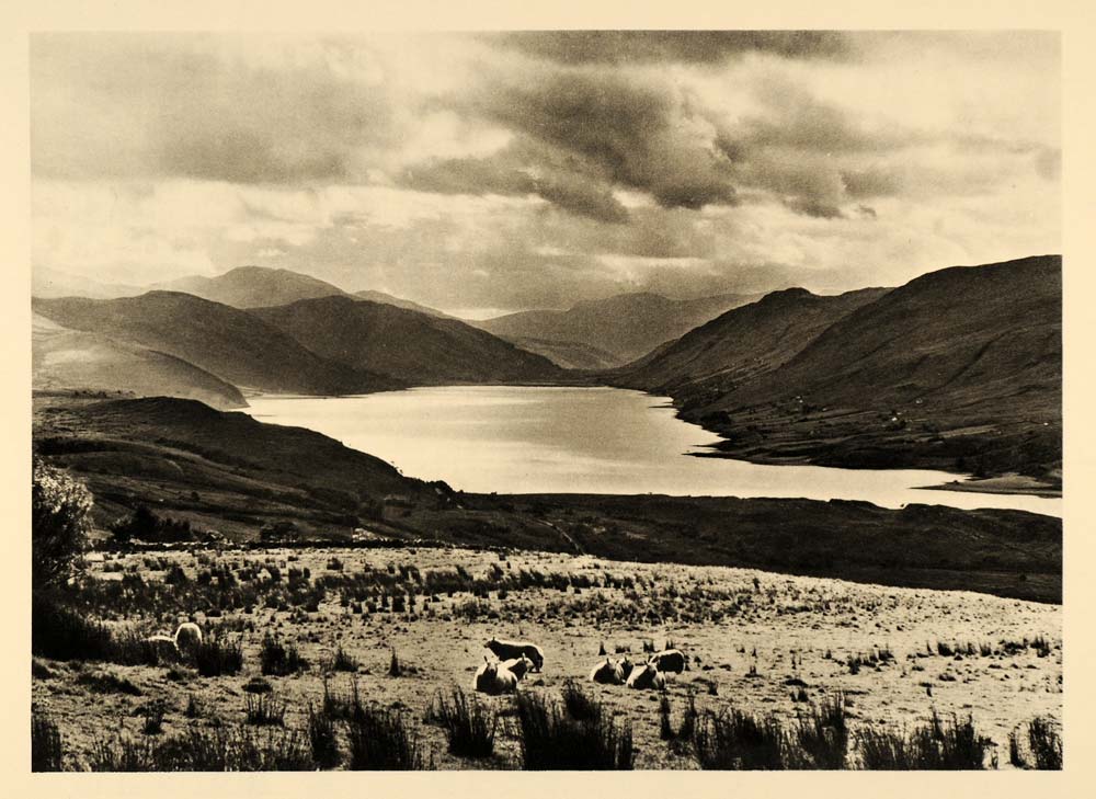 1935 Loch Broom Scotland Lake Landscape Noemi Eskul - ORIGINAL PHOTOGRAVURE PTW2