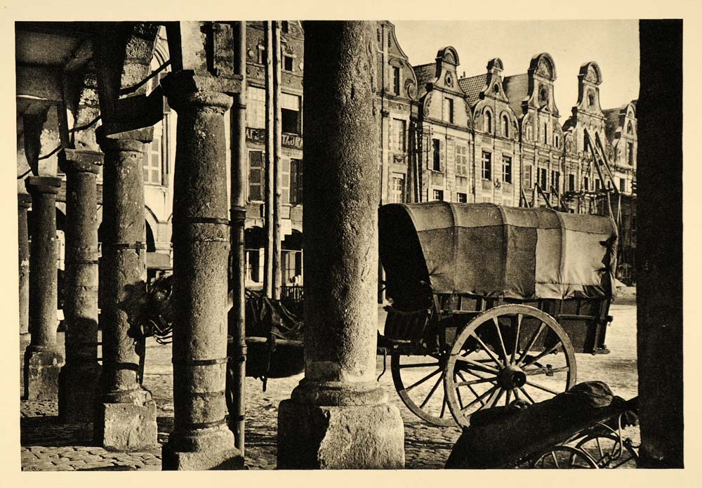 1935 Grande Place Arras France Square Martin Hurlimann - ORIGINAL PTW2