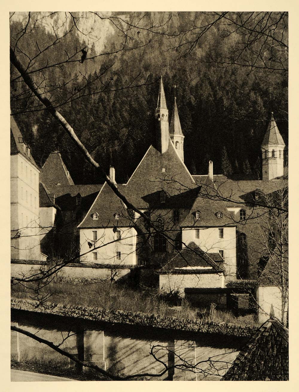 1935 Grande Chartreuse Monastery France M. Hurlimann - ORIGINAL PTW2
