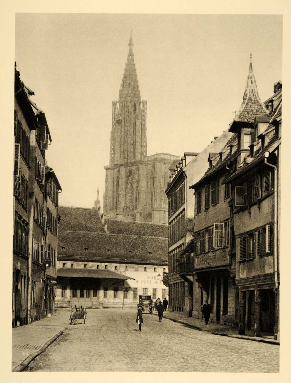 1935 Strasbourg Cathedral Spire France Martin Hurlimann - ORIGINAL PTW2