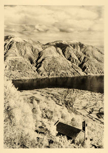 1935 Lago Maggiore Lake Ticino Switzerland Landscape - ORIGINAL PTW2