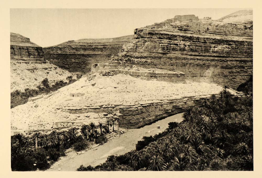 1935 Aures Mountains Valley Landscape Algeria Raffius - ORIGINAL PTW2