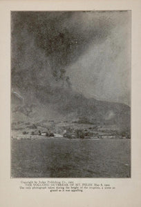 1906 Mont Mount Pelee Volcano Eruption May 8 1902 Print ORIGINAL HISTORIC QUAKE