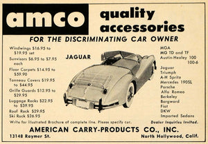 1959 Ad American Carry-Products AMCO Car Accessories - ORIGINAL ADVERTISING RAT1