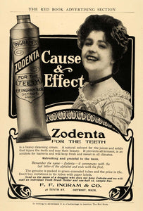 1904 Ad Zodenta Cleansing Cream Teeth F Ingram Company - ORIGINAL RB1