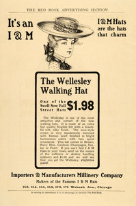 1904 Ad Importers Manufacturers Millinery Wellesley Hat - ORIGINAL RB1