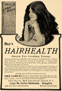 1904 Ad Philo Hays Hairhealth Harfina Soap Shampoo Hair - ORIGINAL RB1