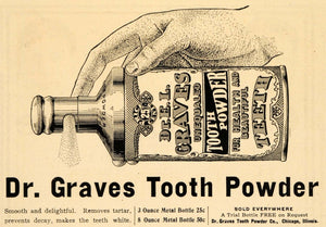 1904 Ad Dr E L Graves Tooth Powder Company Tartar Teeth - ORIGINAL RB1