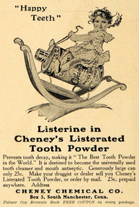 1905 Ad Cheney Chemical Company Listerine Tooth Powder - ORIGINAL RB1
