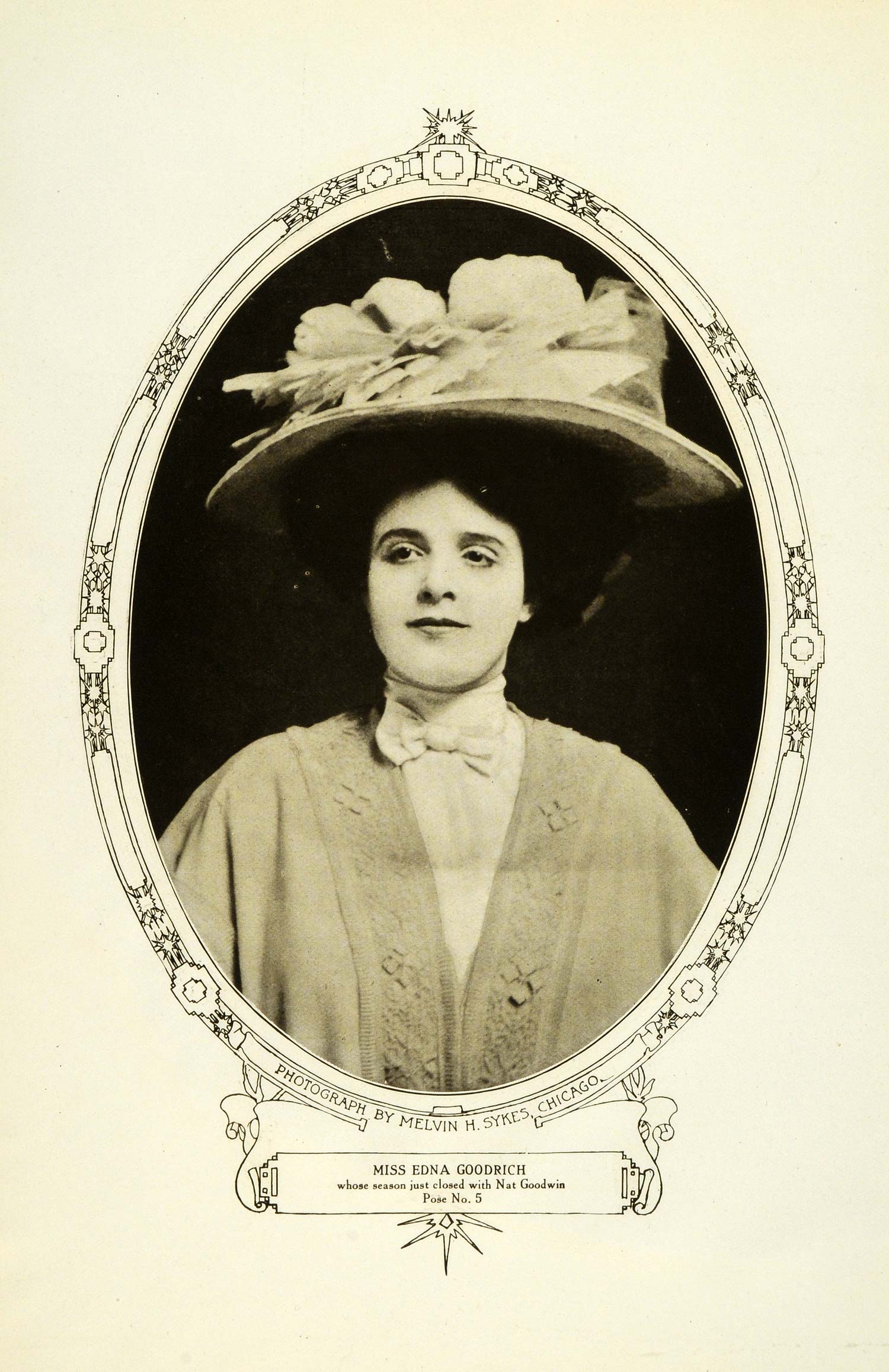 1905 Print Edna Goodrich Edwardian Portrait American Broadway Stage Actress RB1