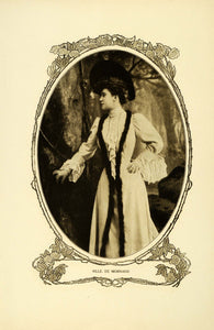 1905 Print Stage Actress Mademoiselle De Mornand Edwardian Fashion Portrait RB1