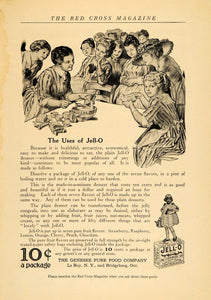1918 Ad Economical Women Making JELL-O Genesee Food WWI - ORIGINAL RCM1