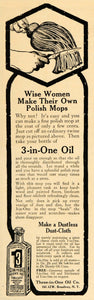 1918 Ad 3-in-One Oil Bottle Polish Mops Household Items RCM1