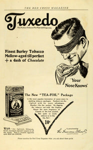 1919 Ad Tuxedo Cigarette Pipe Tobacco Chocolate Tea-Foil Package Riz La RCM1