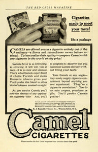 1919 Ad Camel Cigarettes R J Reynolds Winston Salem Package Smokers Meet RCM1
