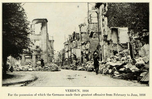 1917 Print Germany Attack Verdun City France WWI World War I Scene RDC1