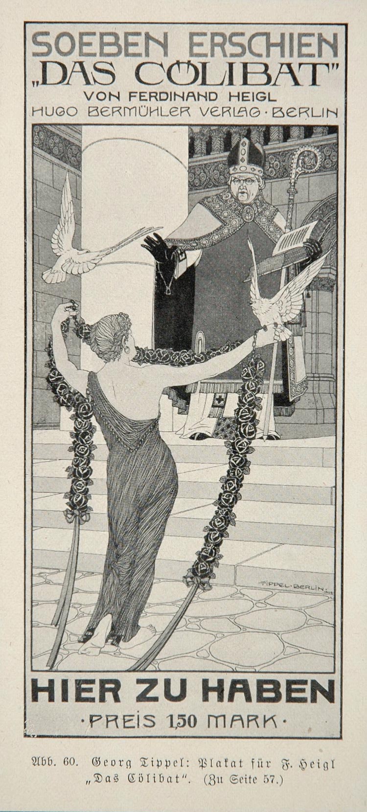 1903 Print Das Colibat Georg Tippel Soeben Erschien - ORIGINAL REM