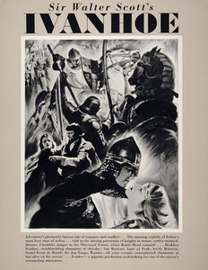 1939 Ad RKO Sir Walter Scott Ivanhoe Film Movie Knights - ORIGINAL RKO1