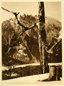 1932 Bucegi Mountains Moraru Rocks Romania Landscape - ORIGINAL PHOTOGRAVURE RM3