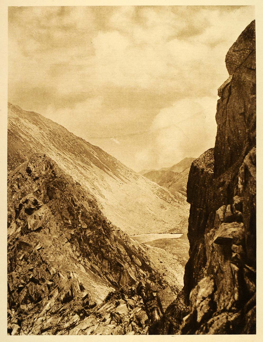 1932 Retezat Mountains Romania Landscape Photogravure - ORIGINAL RM3