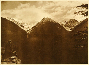 1932 Romania Balea Mountains Landscape Photogravure - ORIGINAL PHOTOGRAVURE RM3