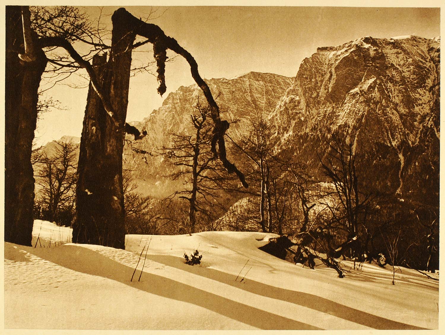 1932 Romania Caraiman Costilla Peak Becegi Mountains - ORIGINAL PHOTOGRAVURE RM3