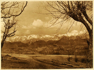 1932 Romania Piatra Craiului Mountains Landscape - ORIGINAL PHOTOGRAVURE RM3