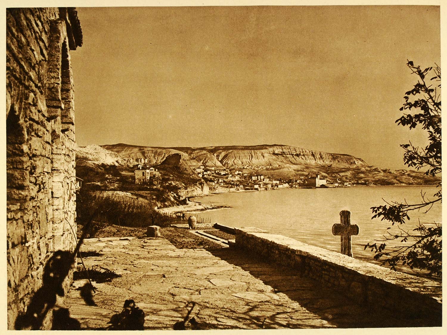 1932 Romania Balchik Bay Town Black Sea Photogravure - ORIGINAL PHOTOGRAVURE RM3