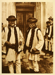 1932 Romanian Peasant Men Costume Hat Arbora Bukovina - ORIGINAL RM3
