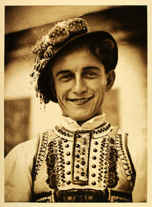 1932 Romanian Peasant Man Costume Hat Fagaras Romania - ORIGINAL RM3