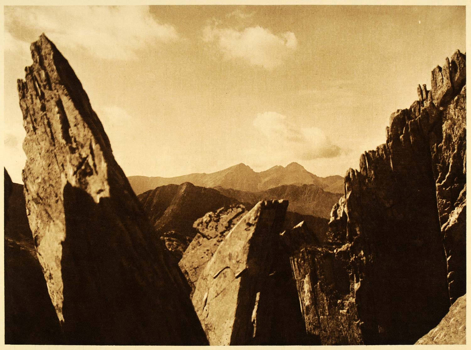 1932 Ucea Vistea Mare Peak Fagaras Mountains Romania - ORIGINAL PHOTOGRAVURE RM4