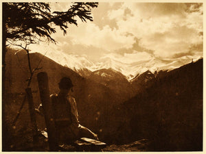 1932 Romania Negoiu Peak Fagaras Mountains Landscape - ORIGINAL PHOTOGRAVURE RM4
