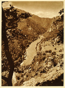1932 Olt River Valley Romania Landscape Photogravure - ORIGINAL PHOTOGRAVURE RM4