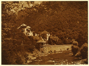 1932 Cerna River House Romania Landscape Photogravure - ORIGINAL RM4
