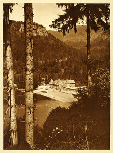 1932 Baile Tusnad Spa Resort Thermal Baths Romania - ORIGINAL PHOTOGRAVURE RM4