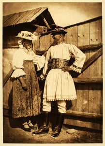 1932 Romanian Peasant Man Woman Dress Costume Romania - ORIGINAL RM4