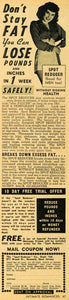 1949 Ad Spot Reducer Weight Loss Product Newark New Jersey Health Men Women RO2