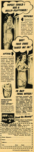 1949 Ad Belly Flattener Girdle Women Undergarment Ward Green New York RO2