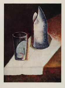1947 Ottone Rosai Natura Morta Still life Glass Print - ORIGINAL ROSAI
