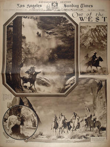 1925 Old West Cowboy Indian Pinto Pony Swan Pens China - ORIGINAL RTO1