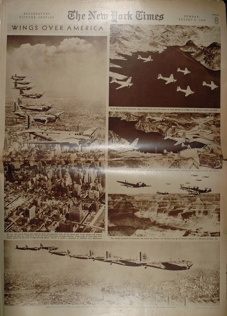 1939 Army Air Corps Bombers Newport Art NY World's Fair - ORIGINAL RTO1