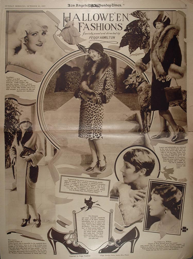 1927 Fur Fashion Reata Hoyt Rita Carewe Estelle Bradley - ORIGINAL RTO1