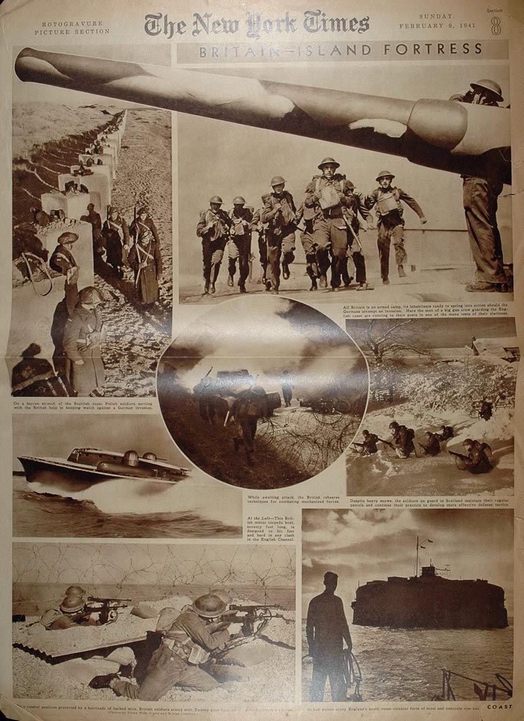 1941 WWII Britain Island Fortress Soldiers Torpedo Boat Wartime Media RTO1