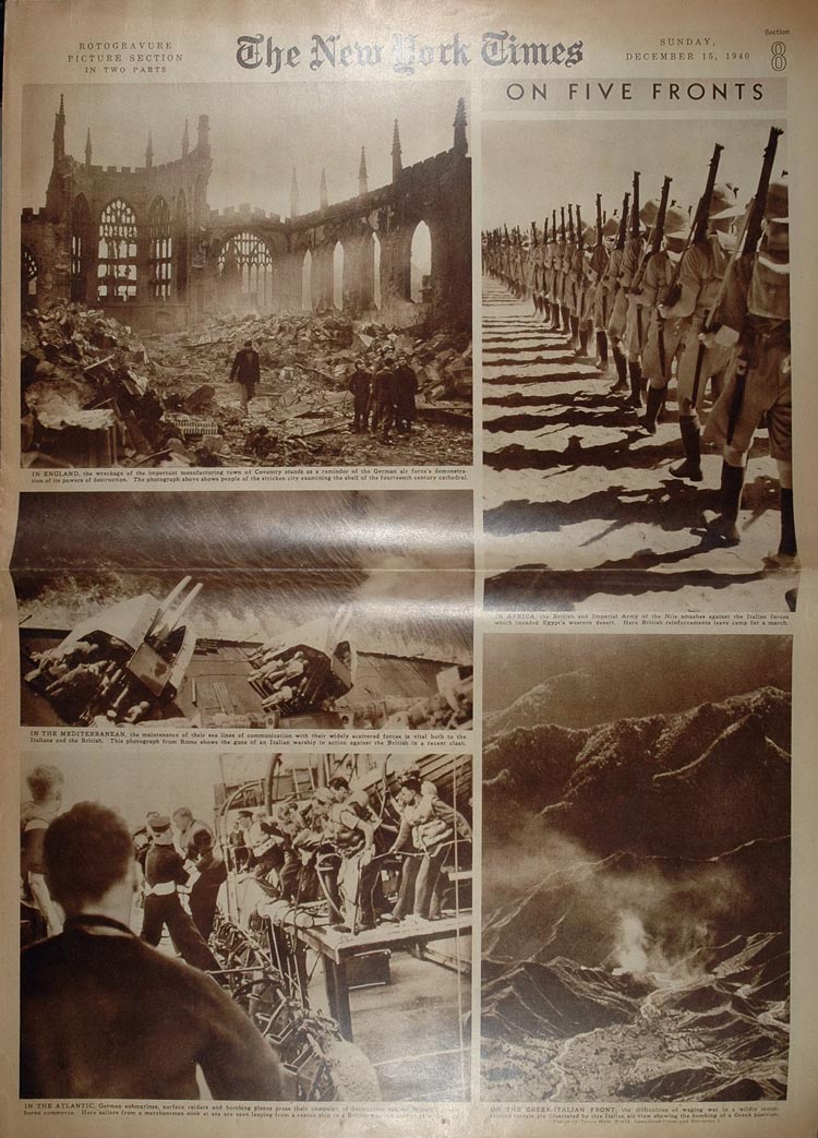 1940 WWII Coventry Cathedral Bombing British Soldiers - ORIGINAL RTO1