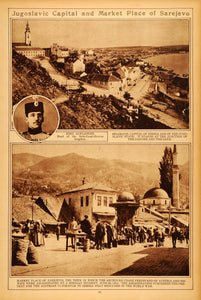 1922 Rotogravure Belgrade Serbia Sarajevo Bosnia and Herzegovina King Alexander
